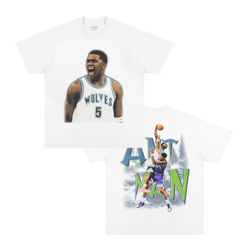 Printed Cotton T-shirt with Character Design