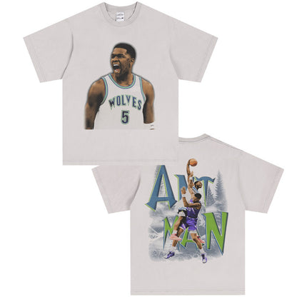 Printed Cotton T-shirt with Character Design