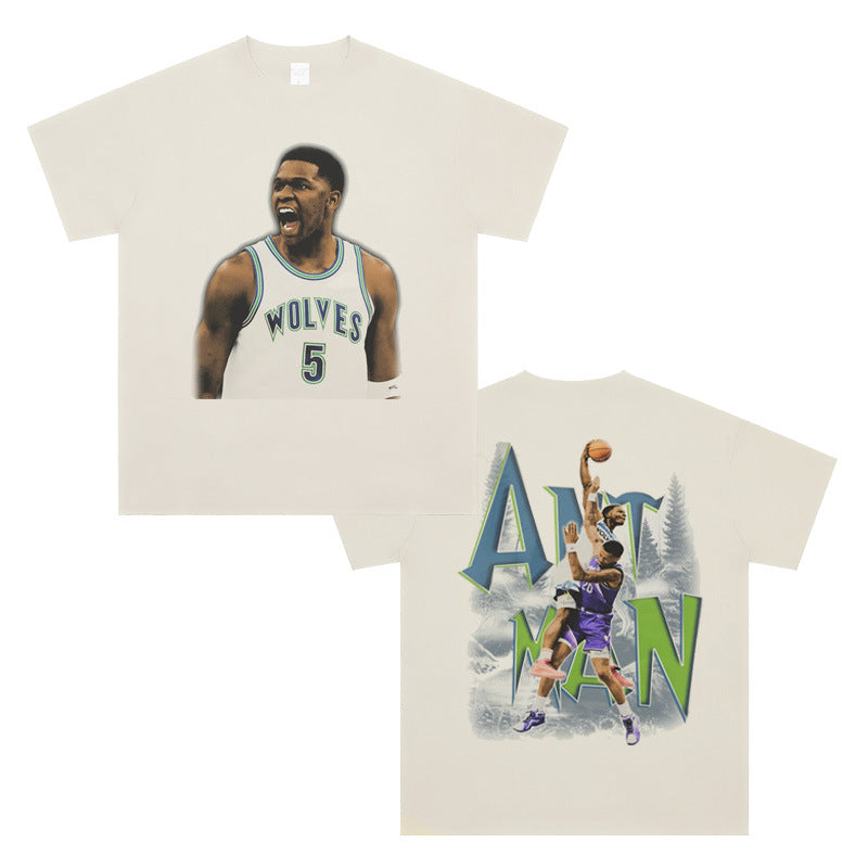 Printed Cotton T-shirt with Character Design