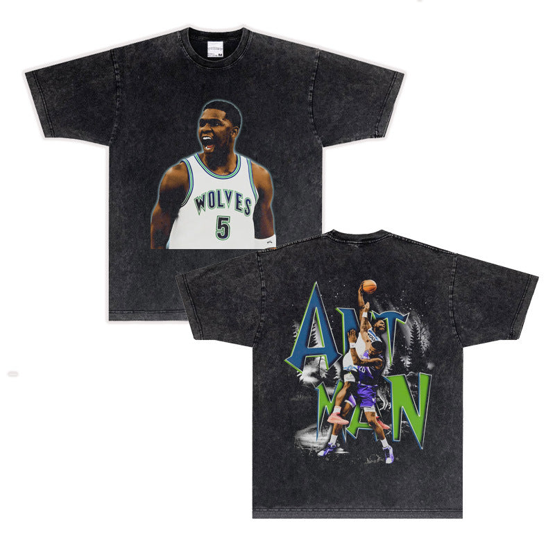 Printed Cotton T-shirt with Character Design