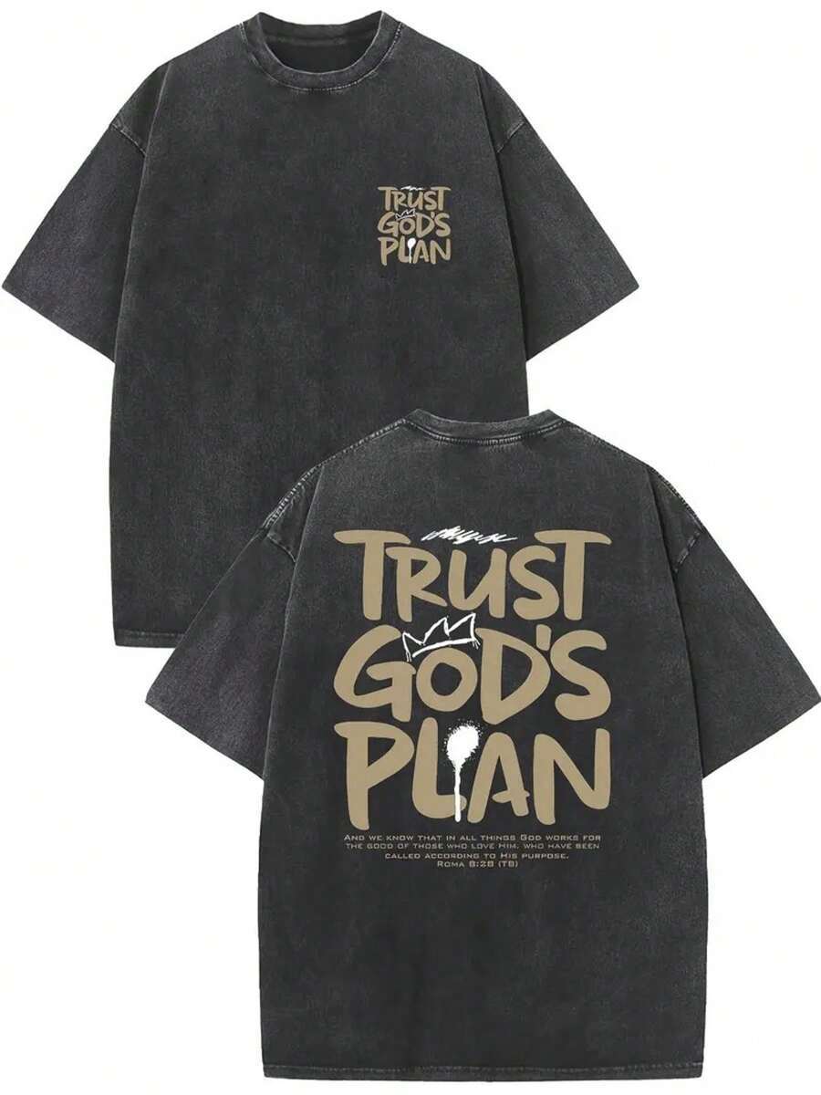 Printed Cotton Washed T-Shirts Streetwear