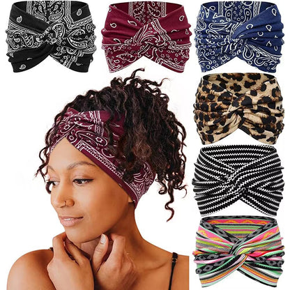 Printed cross-shaped headscarf