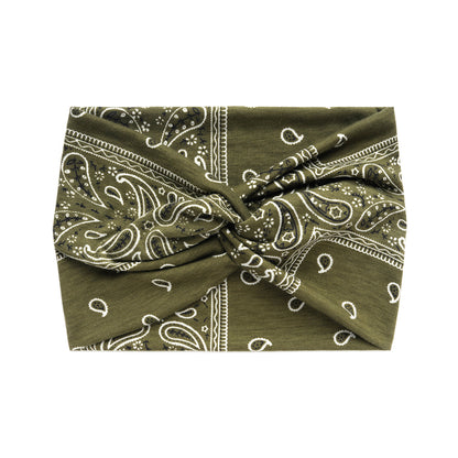 Printed cross-shaped headscarf