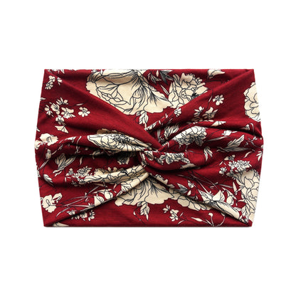 Printed cross-shaped headscarf