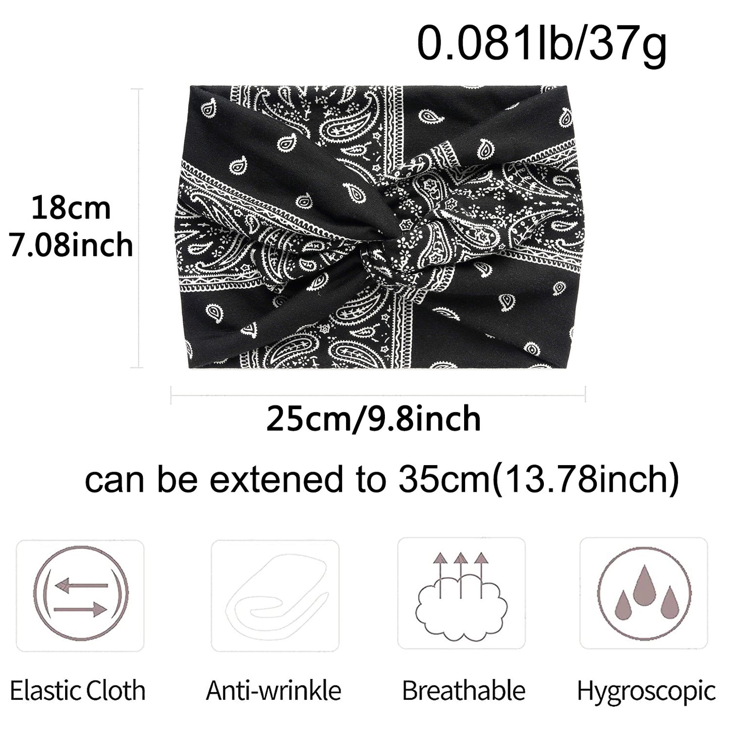 Printed cross-shaped headscarf