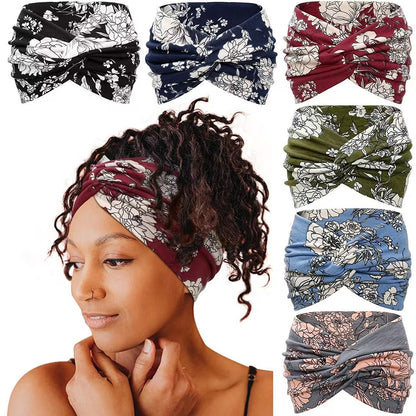 Printed cross-shaped headscarf