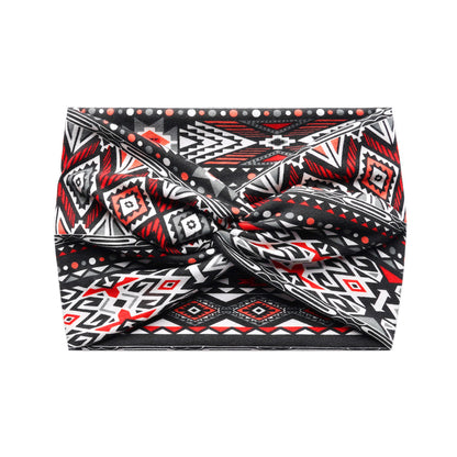 Printed cross-shaped headscarf