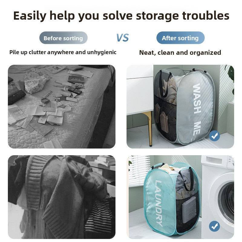 printed dirty clothes basket for household use