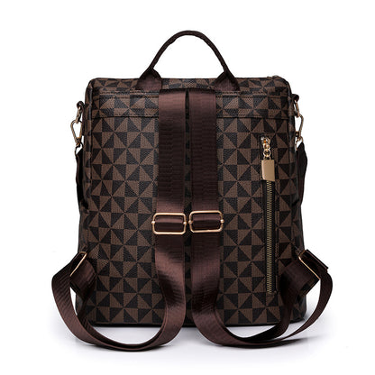 Printed double-shoulder bag for women, large capacity
