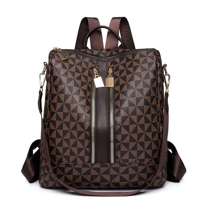 Printed double-shoulder bag for women, large capacity
