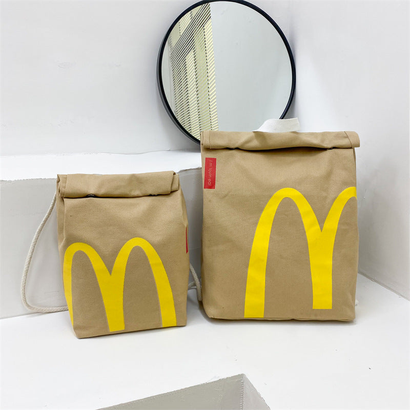 Printed Drawstring Bucket Bag