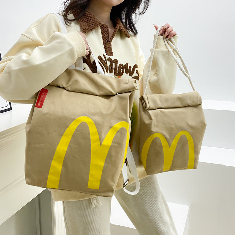 Printed Drawstring Bucket Bag