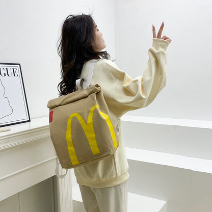 Printed Drawstring Bucket Bag