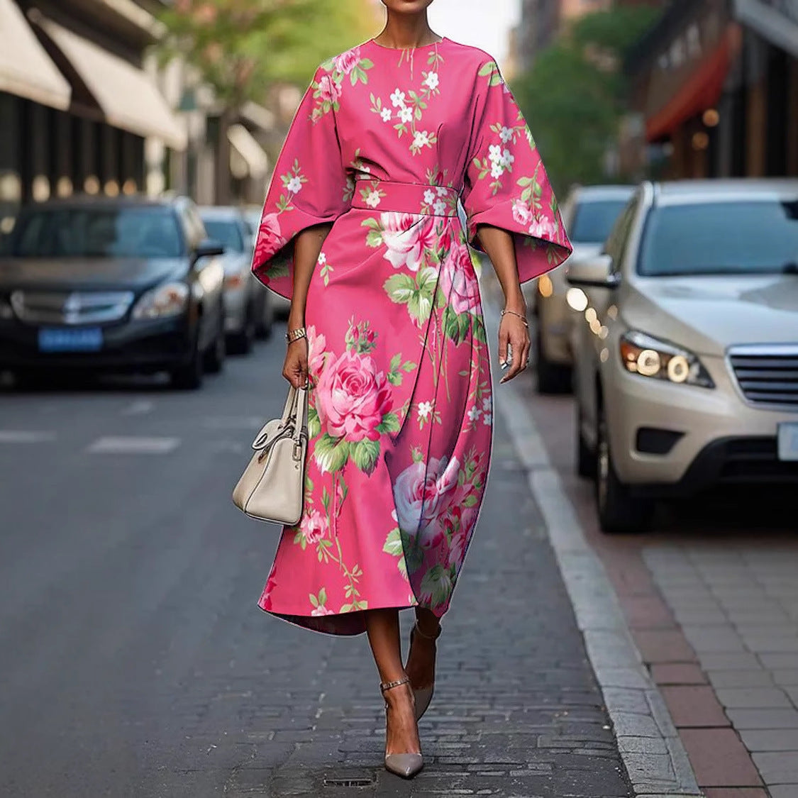 Printed Elegant Dress for Women
