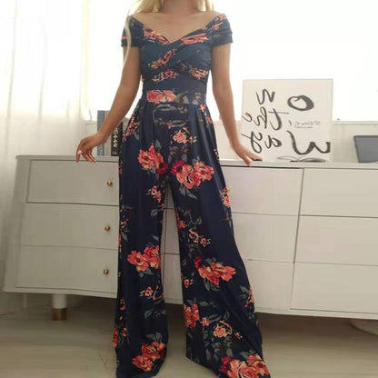 Printed Elegant High Waist Pants