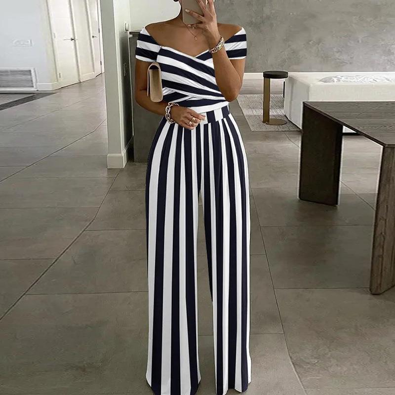 Printed Elegant High Waist Pants