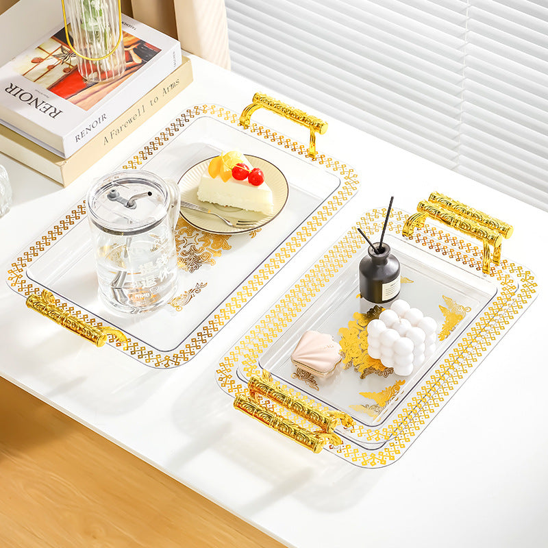 Printed fabric portable tabletop fruit tray