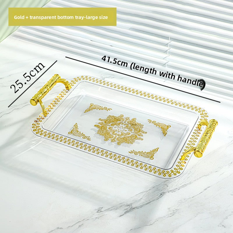 Printed fabric portable tabletop fruit tray