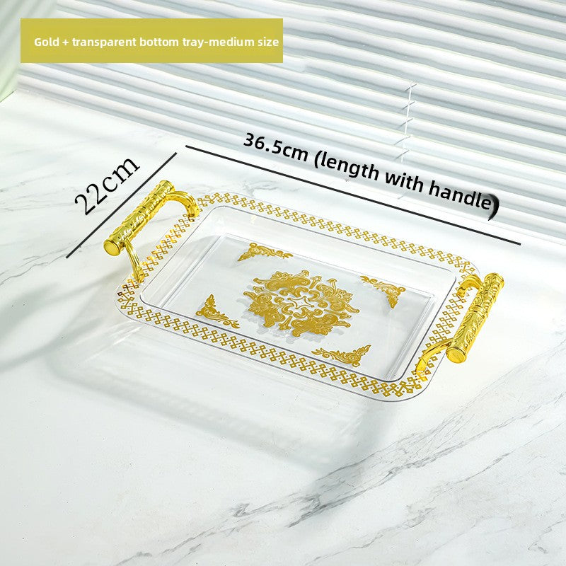 Printed fabric portable tabletop fruit tray