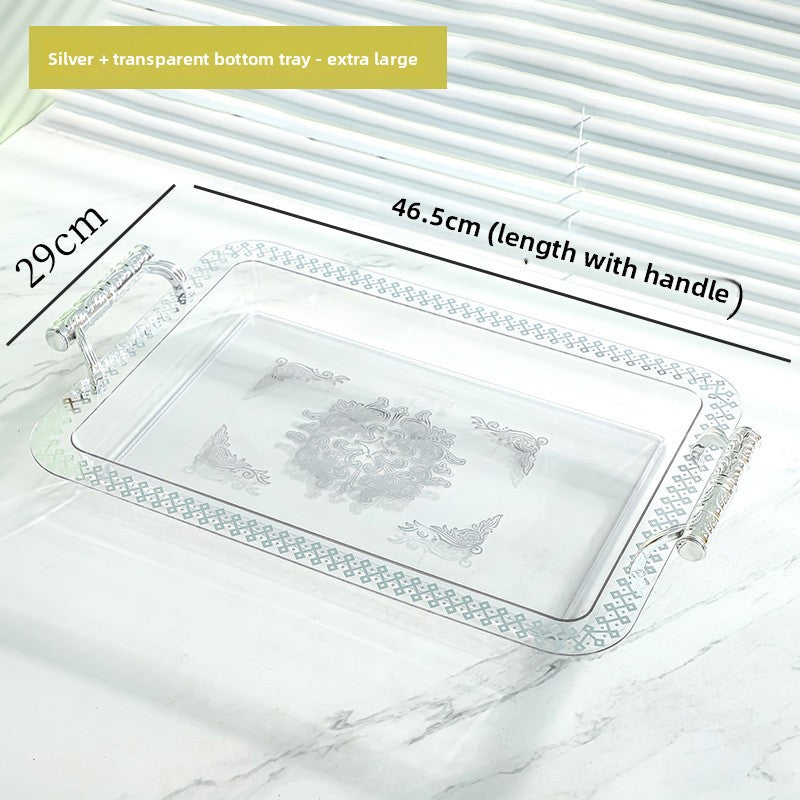 Printed fabric portable tabletop fruit tray