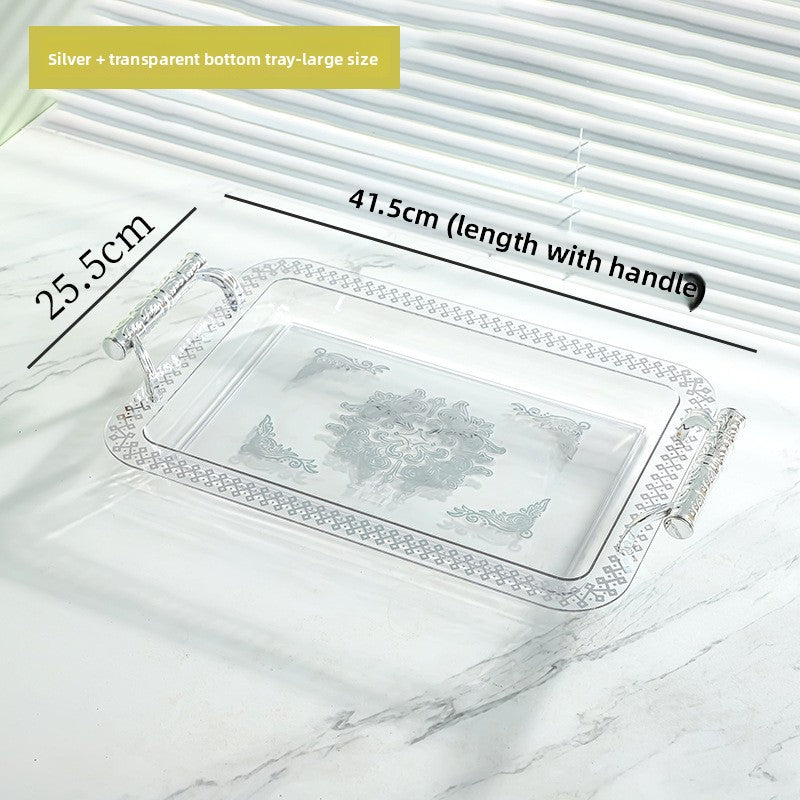Printed fabric portable tabletop fruit tray
