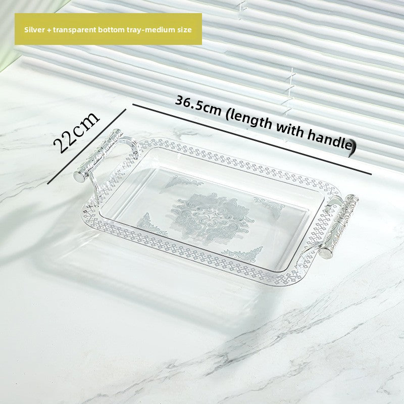 Printed fabric portable tabletop fruit tray