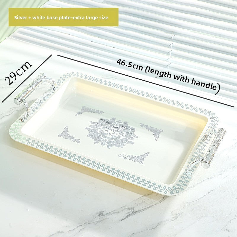 Printed fabric portable tabletop fruit tray