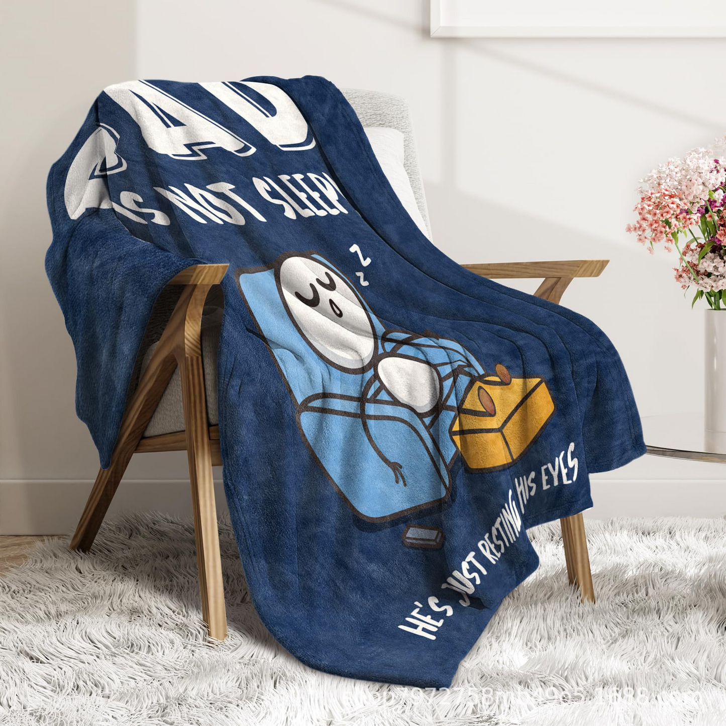Printed flannel blanket