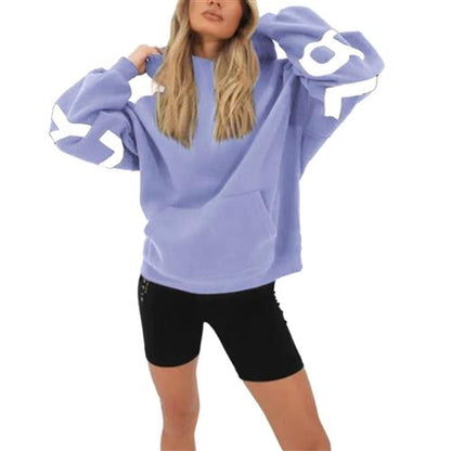 Printed Fleece Hooded Sweatshirt