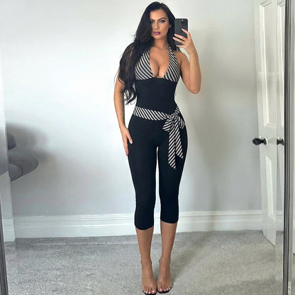 Printed Halter Neck Jumpsuit