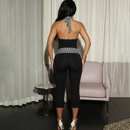 Printed Halter Neck Jumpsuit