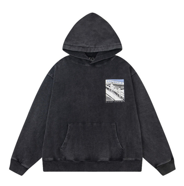 Printed high street long-sleeved T-shirt