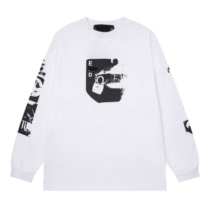 Printed high street long-sleeved T-shirt