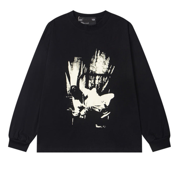 Printed high street long-sleeved T-shirt