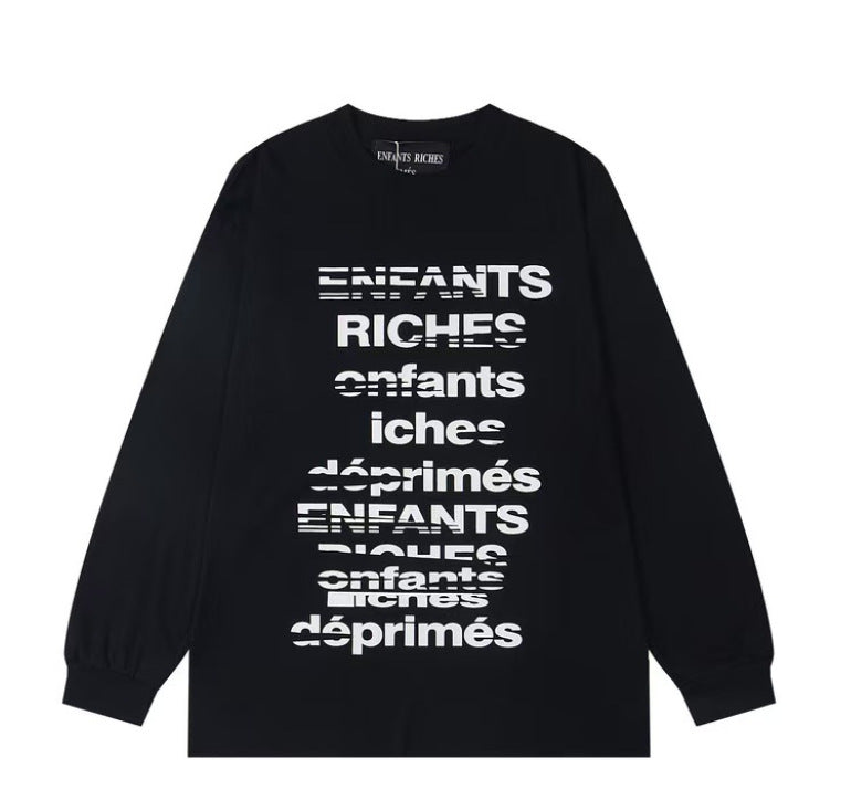 Printed high street long-sleeved T-shirt