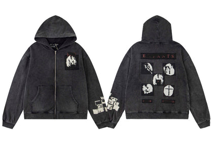 Printed high street long-sleeved T-shirt