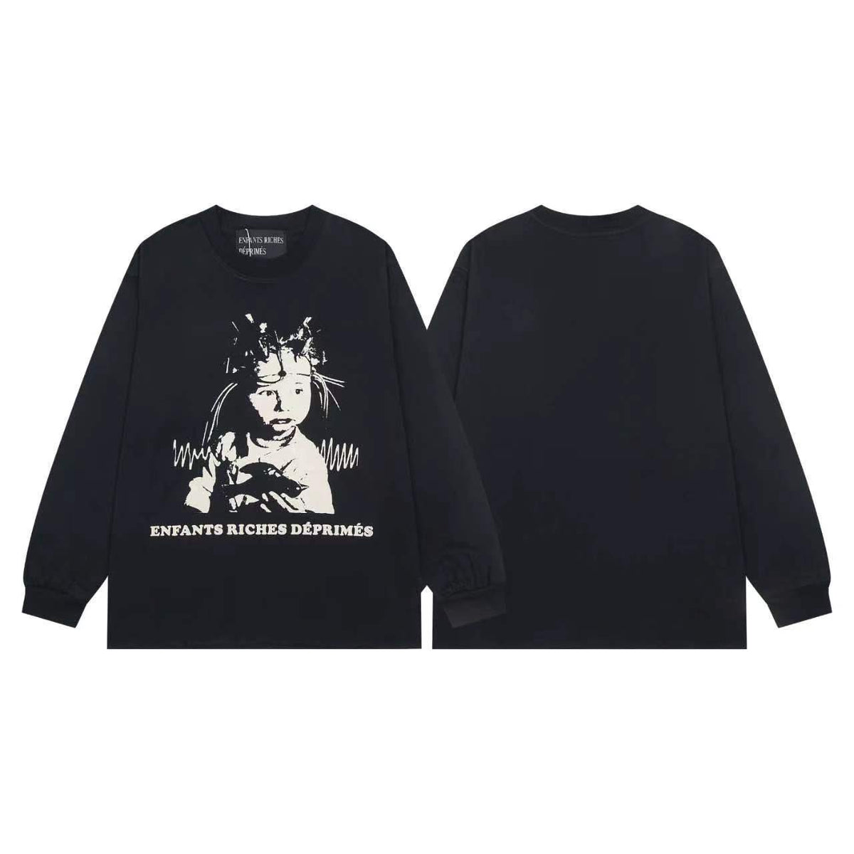 Printed high street long-sleeved T-shirt