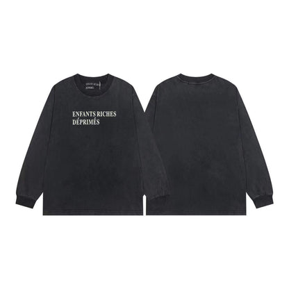 Printed high street long-sleeved T-shirt