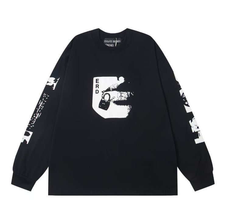 Printed high street long-sleeved T-shirt