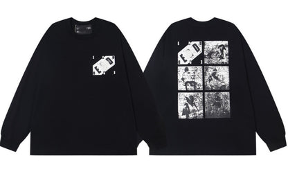 Printed high street long-sleeved T-shirt
