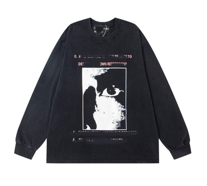 Printed high street long-sleeved T-shirt
