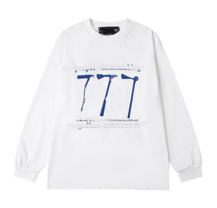 Printed high street long-sleeved T-shirt