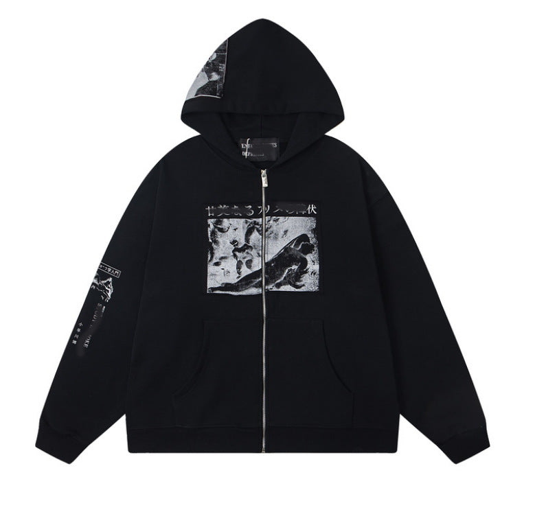 Printed high street long-sleeved T-shirt