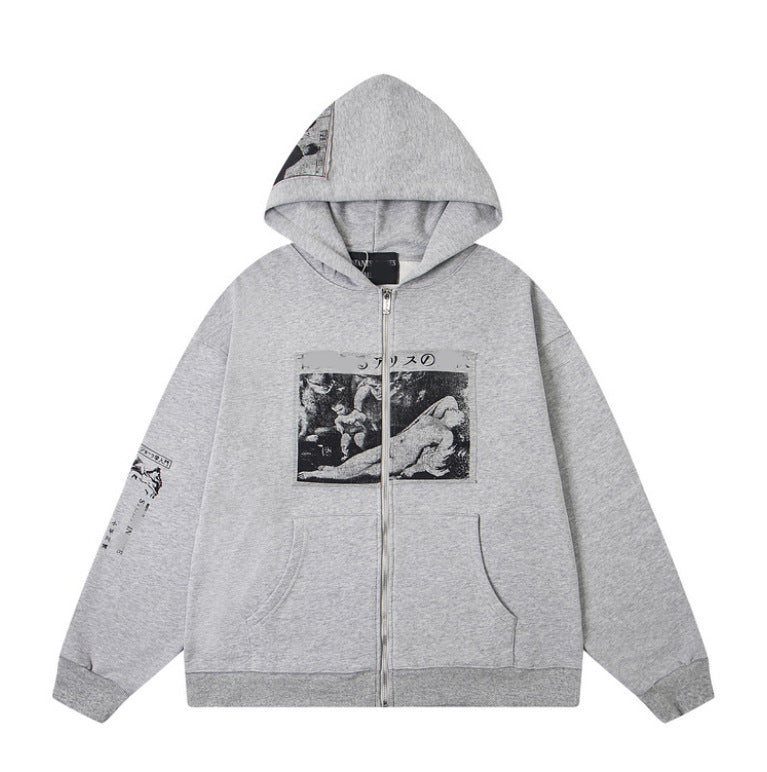 Printed high street long-sleeved T-shirt