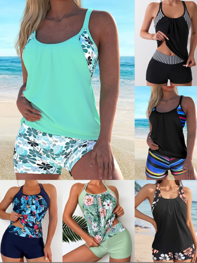 Printed High Waist Bikini Set
