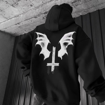 Printed hooded sweatshirt