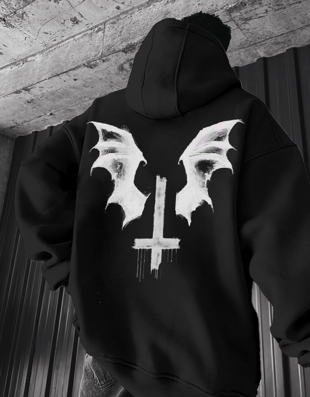Printed hooded sweatshirt