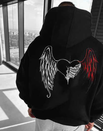 Printed hooded sweatshirt