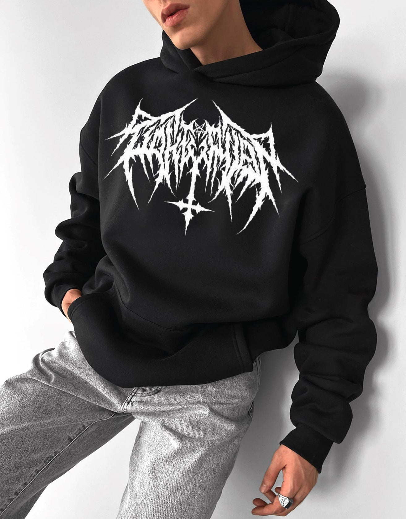 Printed hooded sweatshirt