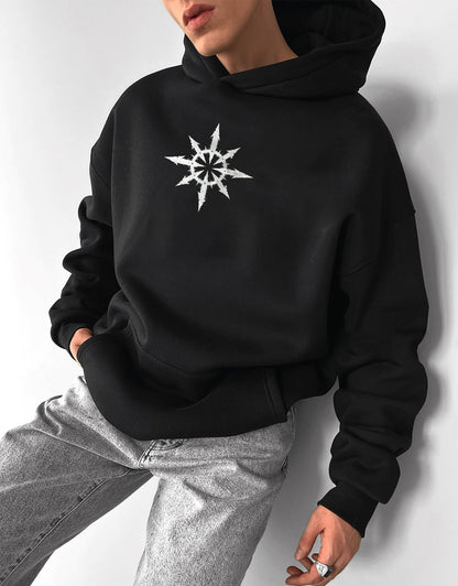 Printed hooded sweatshirt